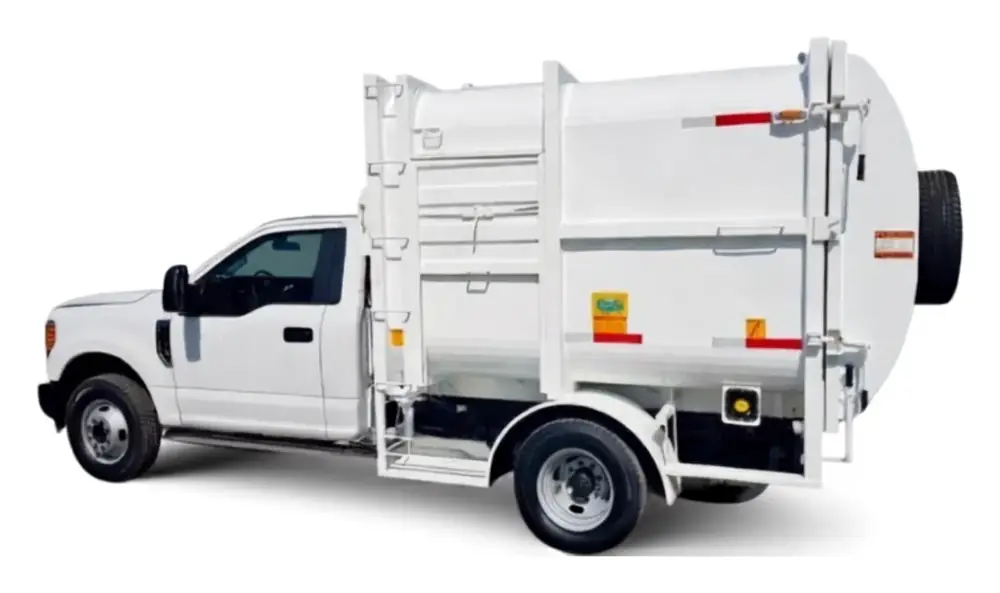 Recolector compactador de basura de carga lateral tipo cuadrado