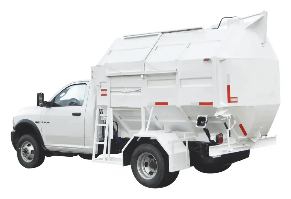 Recolector compactador de basura de carga lateral tipo octagonal
